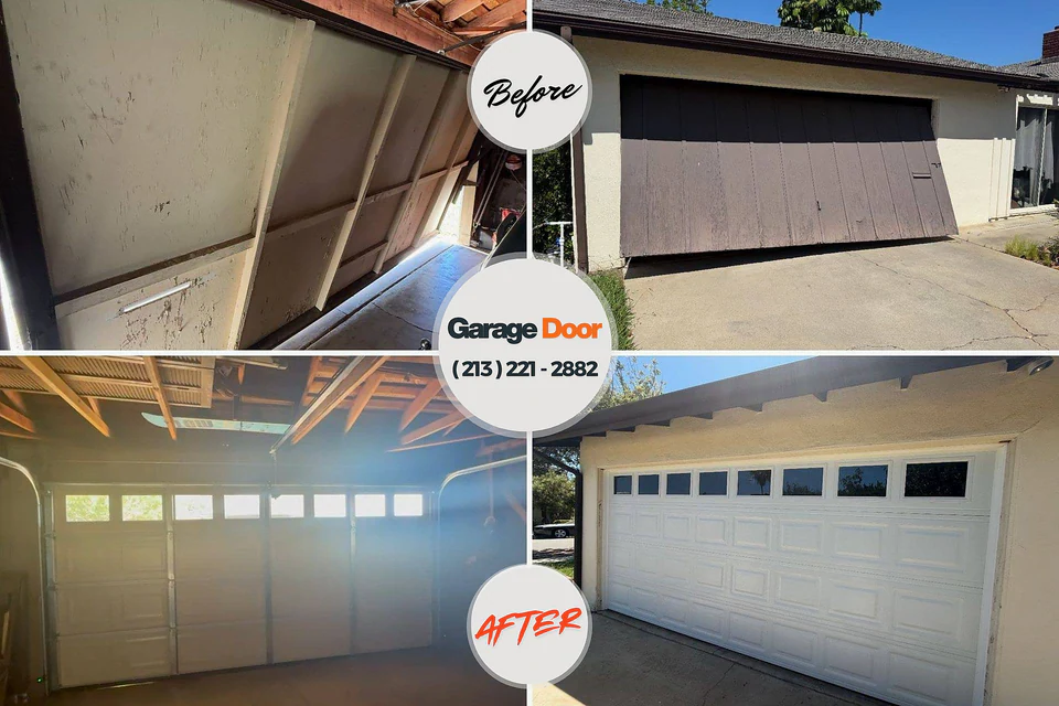 Before and after: garage door repair Lewistown, PA